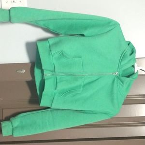 Green cropped sweater